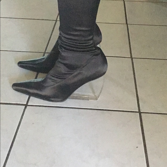 Black Bebe Sock Boots - Picture 6 of 7